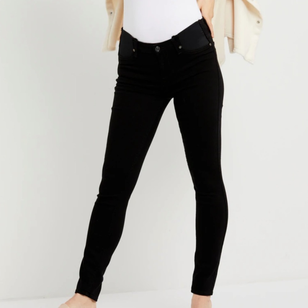 7 for Mankind ankle skinny maternity jeans